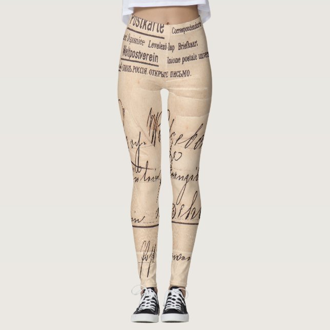 Leggings Guêtres de carte postale (Devant)