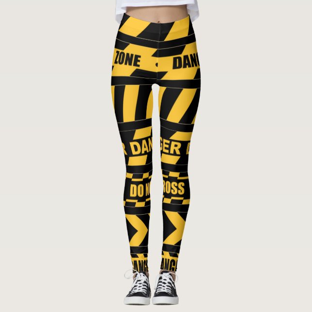 Leggings Guêtres de conception de bande de précaution de (Devant)