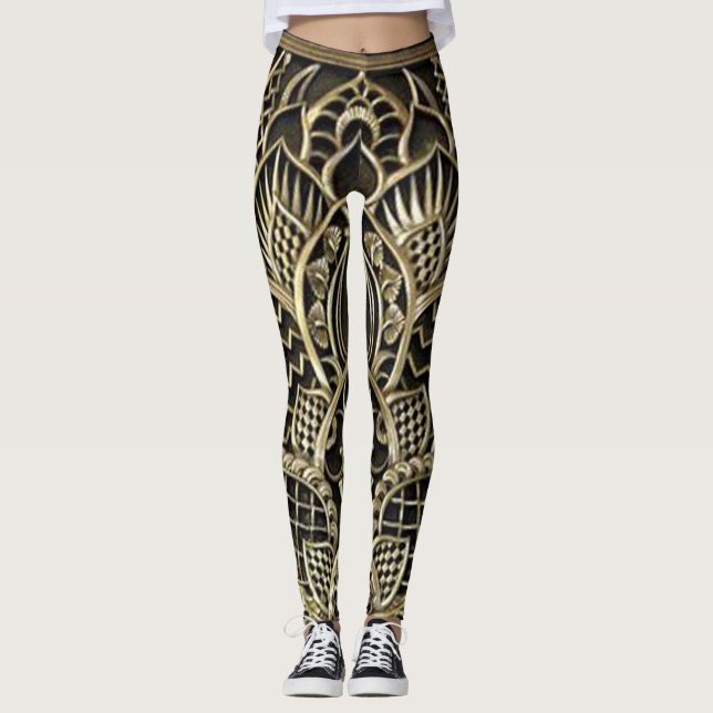 Leggings Guêtres de conception de l'art déco des femmes (Devant)