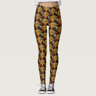 Leggings Guêtres de coutume de chiot de golden retriever