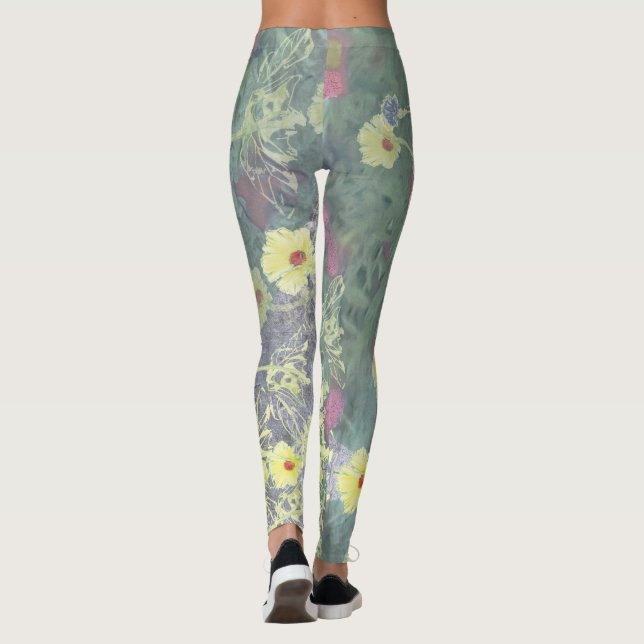 Leggings Guêtres de fleurs sauvages (Dos)