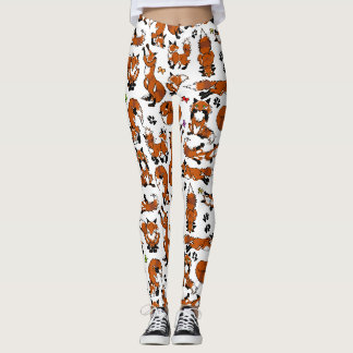 Leggings Guêtres de Fox rouge