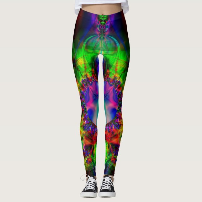 Leggings Guêtres de fractale, jus de scarabée (Devant)
