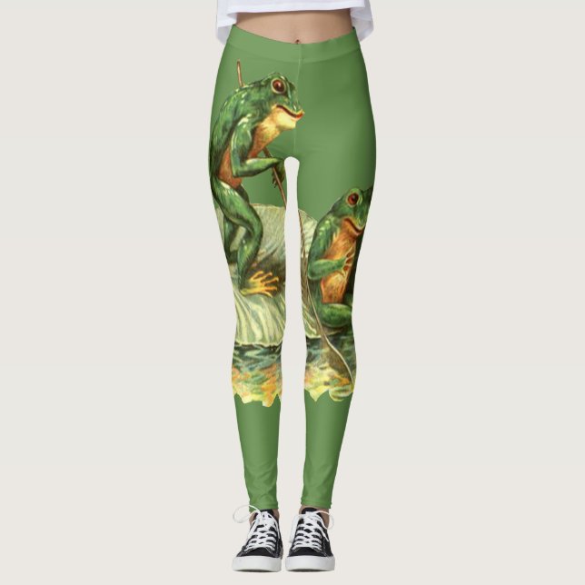 LEGGINGS GUÊTRES DE GRENOUILLE VERTE (Devant)