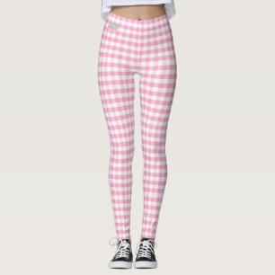 Leggings Guêtres de guingan de rose de COLLECTION de