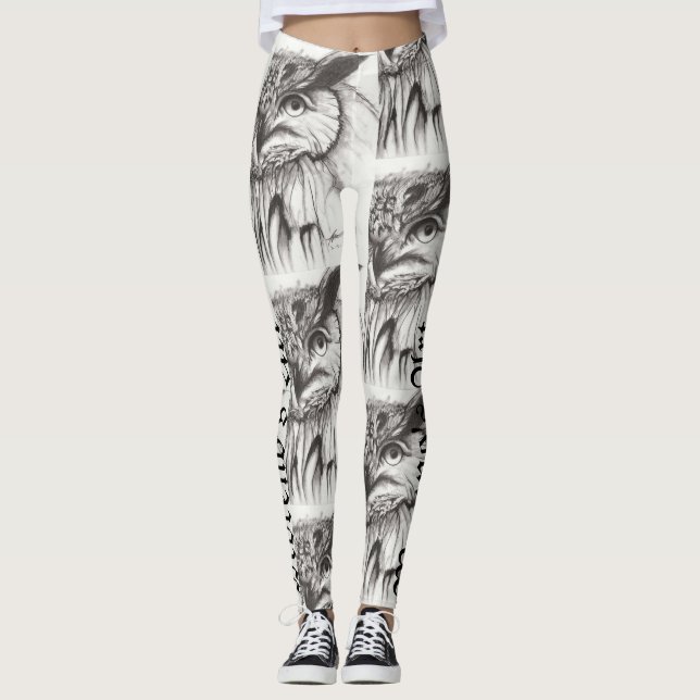 Leggings Guêtres de hibou (Devant)