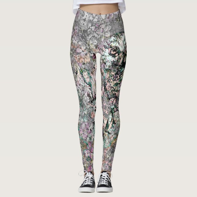 Leggings Guêtres de hibou de ressort (Devant)