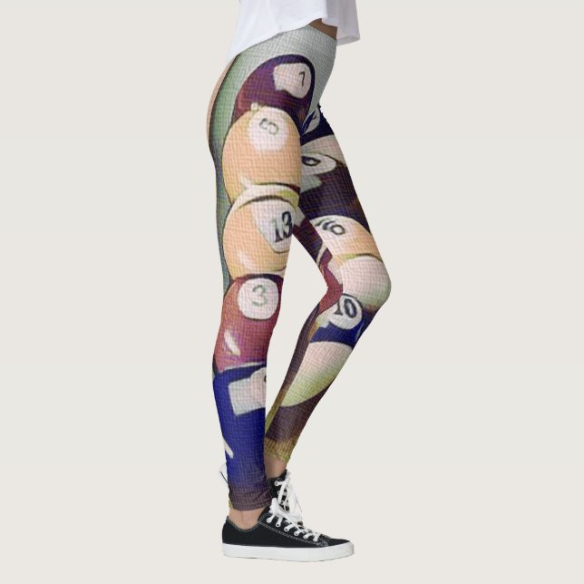 Leggings Guêtres de jeux de boules de piscine de billards (Droite)