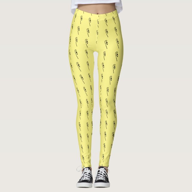 Leggings Guêtres de lampadaire d'université de Wellesley (Devant)