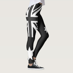 Leggings Guêtres de l'Australie noires et blanches