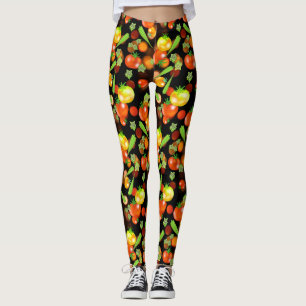 Leggings Guêtres de légumes de jardin de tomate et de gom