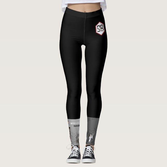 Leggings Guêtres de logo de SciBabe (Devant)