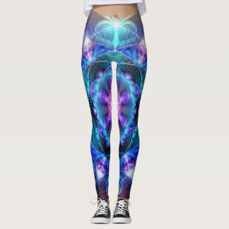 Leggings Guêtres de mandala de fleur de Fibonacci