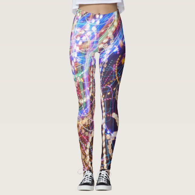 Leggings Guêtres de mardi gras conçues par l'artiste C.L. (Devant)
