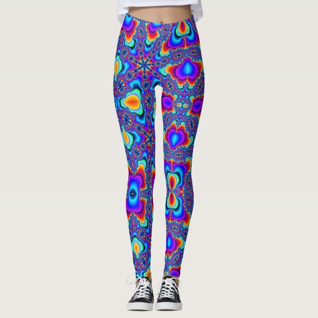 LEGGINGS GUÊTRES DE MARDI GRAS (EXPLOSION DE FRACTALE) (Devant)