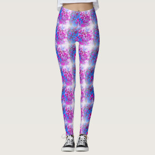 Leggings Guêtres de motif d'arbre de magnolia
