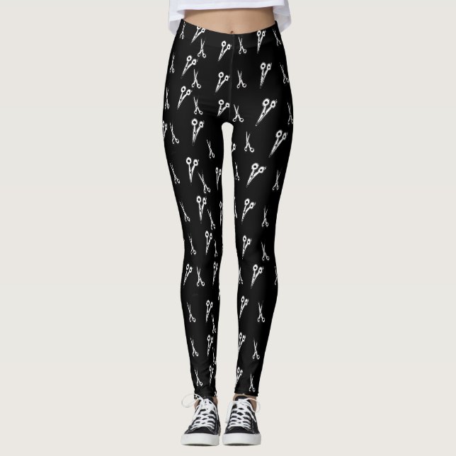 Leggings Guêtres de motif de ciseaux (Devant)