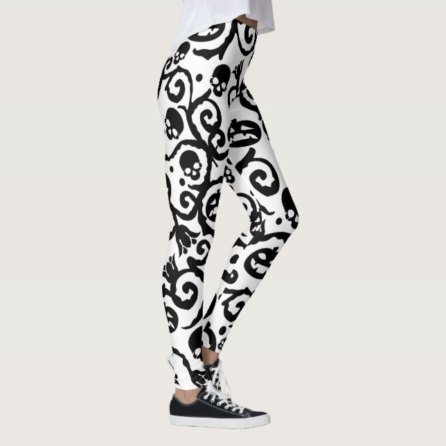Leggings Guêtres de motif de citrouille de crâne de (Droite)