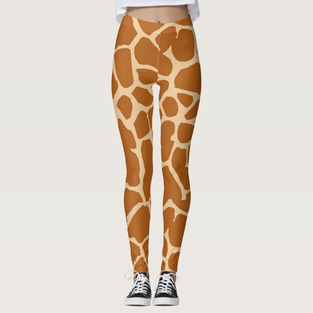 Leggings Guêtres de motif de girafe d'amusement/fortement (Devant)