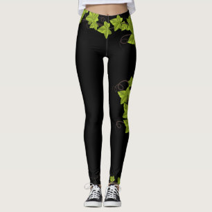 Leggings guêtres de motif de lierre