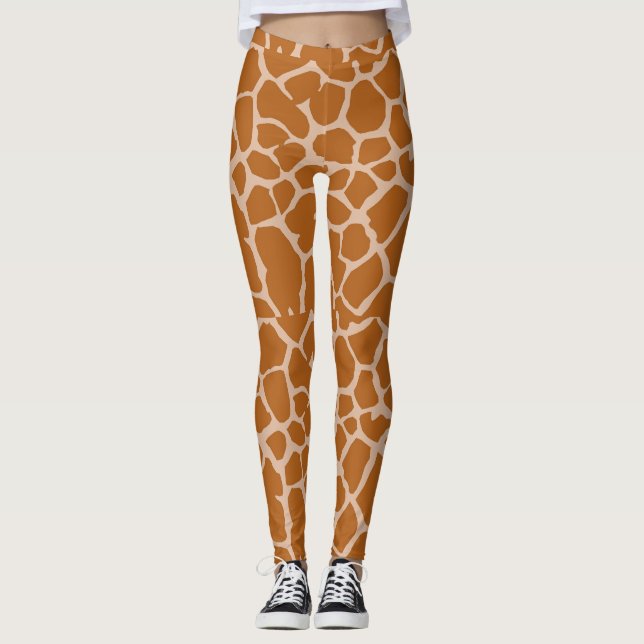 Leggings guêtres de motif de peau de girafe, peau de girafe (Devant)