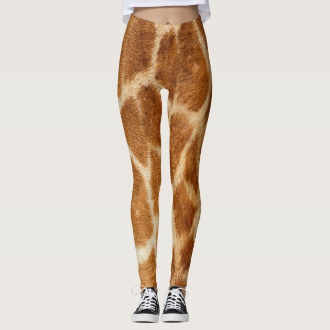 Leggings Guêtres de motif d'impression de fourrure de (Devant)