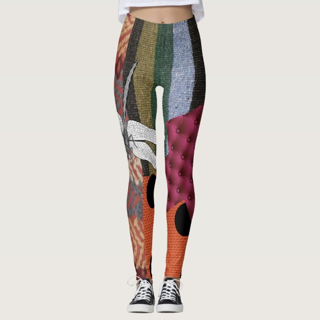 Leggings Guêtres de mouche de dragon (Devant)