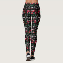 Guêtres de noir de motif de Noël