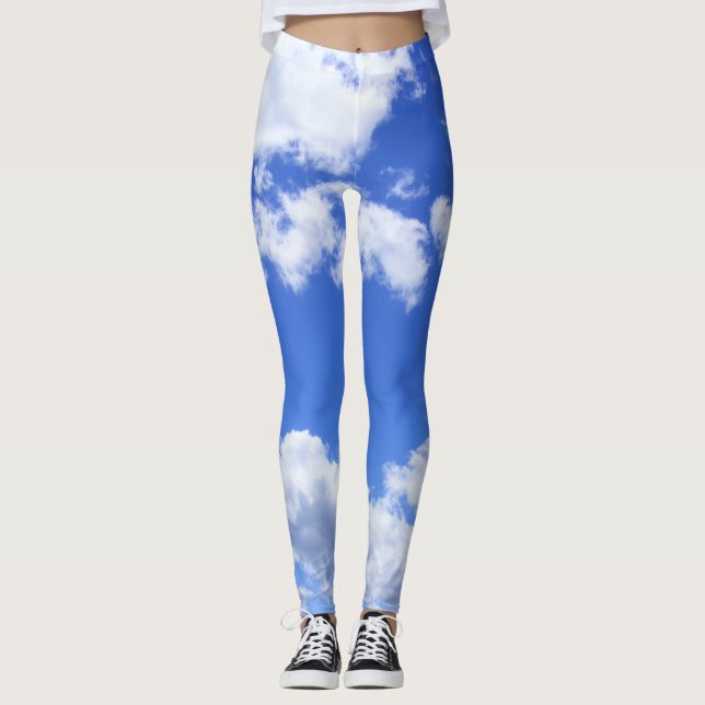 Leggings Guêtres de nuages (Devant)