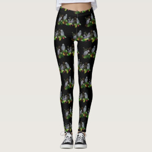 Leggings Guêtres de partie de perroquet de gris africain