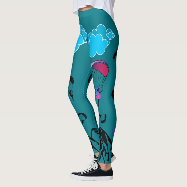 Leggings Guêtres de paysage de lutin de parapentisme (Gauche)