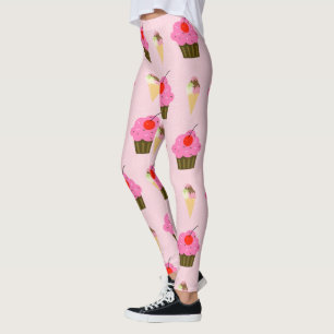 Leggings Guêtres de petits gâteaux et de crème glacée