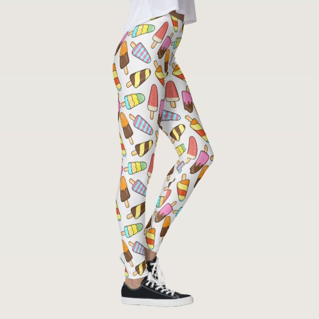 Leggings Guêtres de Popsicles de crème glacée (Droite)