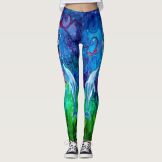Leggings Guêtres de regard fixe de dauphin