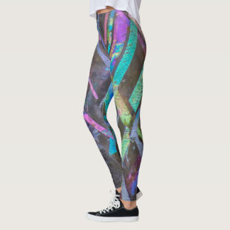 Leggings Guêtres de Sunstone de trellis d'arc-en-ciel