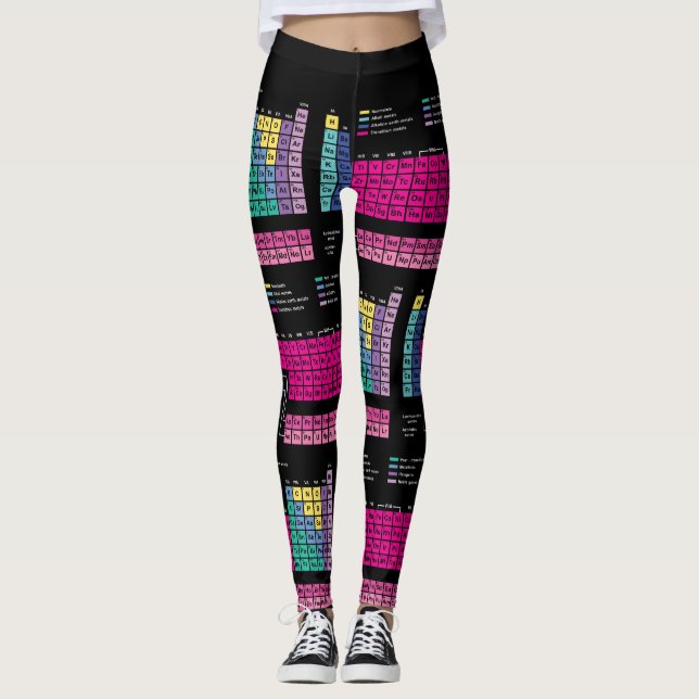 Leggings Guêtres de Tableau périodique (Devant)