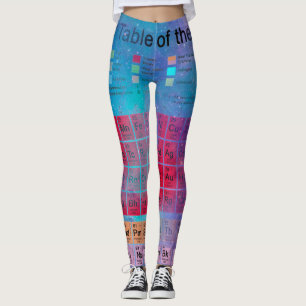 Leggings Guêtres de Tableau périodique de chimères
