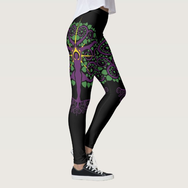 Leggings Guêtres de yoga d'arbre de Bodhi (Droite)