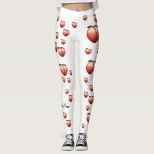 Leggings Guêtres d'Emoji de pêche