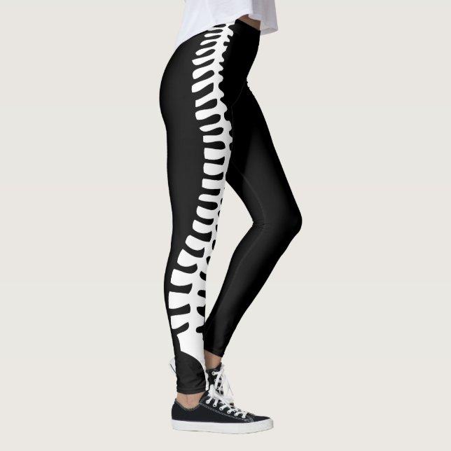Leggings Guêtres d'épine de chiropractie avec le nom (Droite)