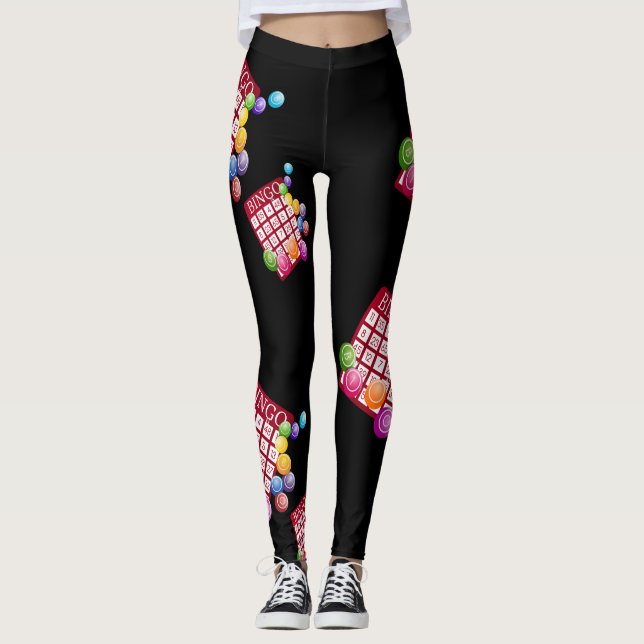Leggings Guêtres d'impression d'amants de bingo-test de (Devant)