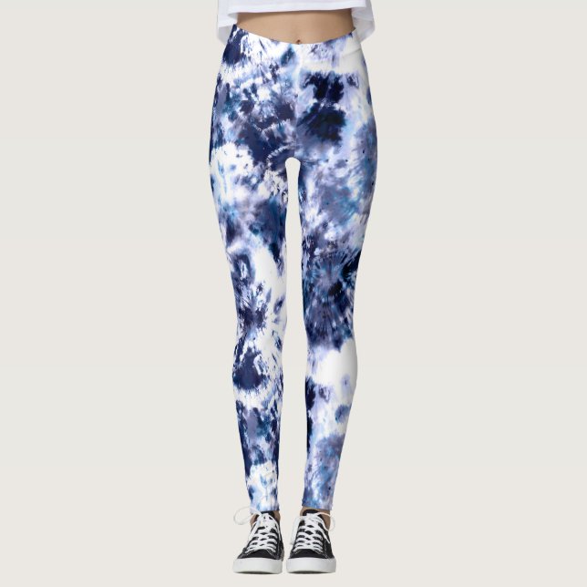 Leggings Guêtres d'impression de colorant de cravate (Devant)