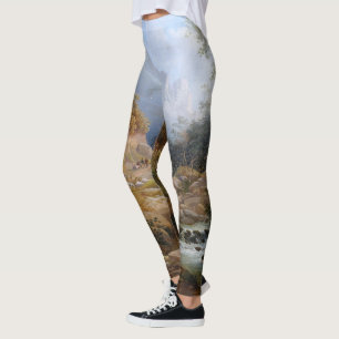 Leggings Guêtres d'impression de forêt de courant de rég