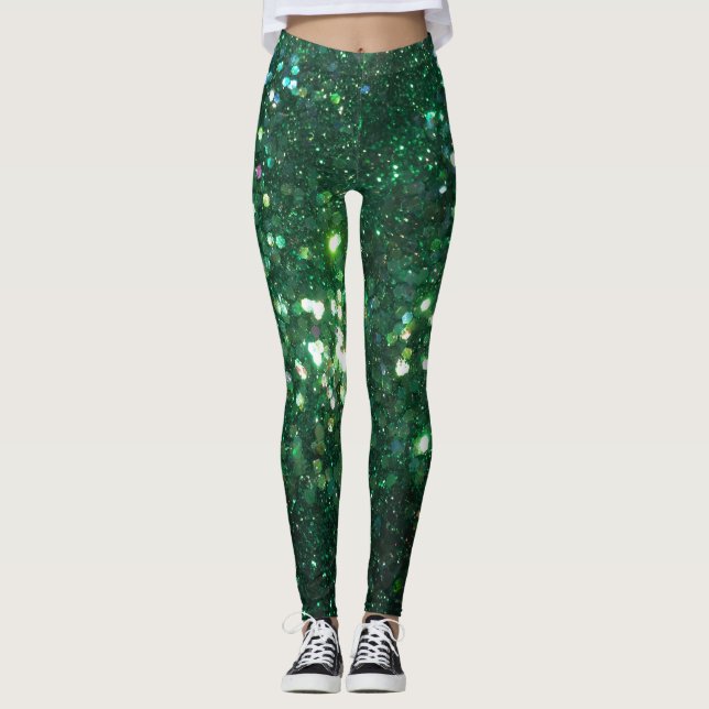 Leggings Guêtres d'impression de parties scintillantes de (Devant)