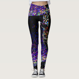 Leggings Guêtres d'impression de zèbre d'hexagone sur le