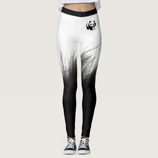 Leggings Guêtres d'ours panda (Devant)