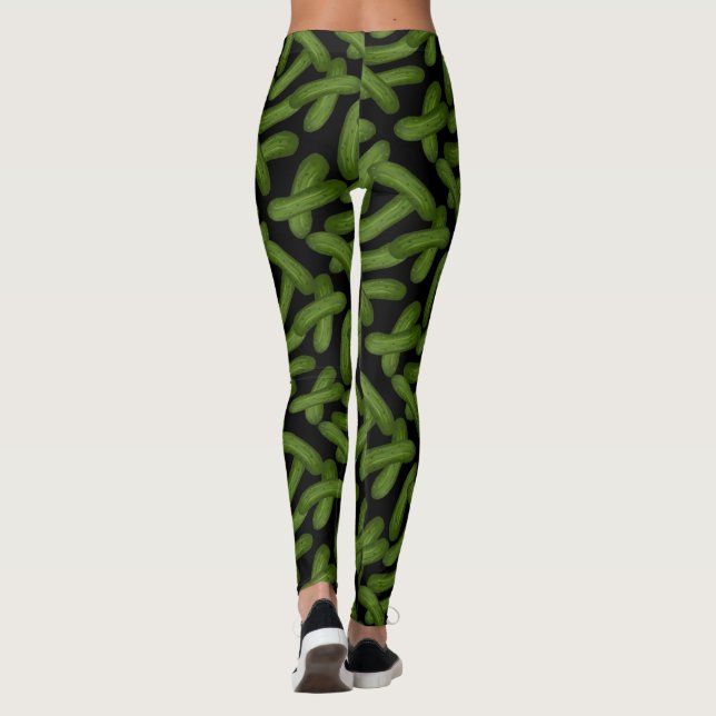 Leggings Guêtres drôles d'impression de conserves au (Dos)