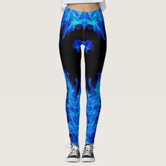 Leggings Guêtres du feu de flamme bleue