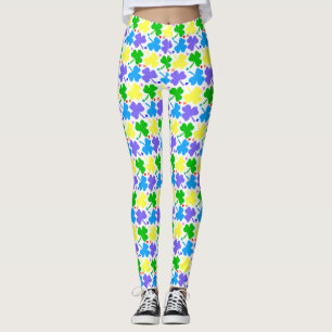 Leggings Guêtres du jour de St Patrick coloré de trèfles
