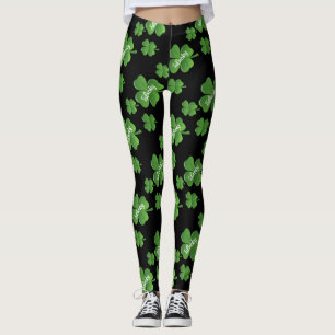 Leggings Guêtres du jour de trèfle de St Patrick chanceux